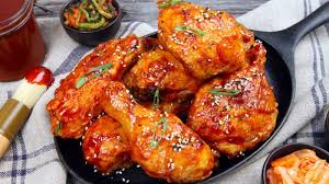The spicy gojuchang red pepper paste immediately adds a ton of flavor that is balanced by the sweet and acidic notes of the brown sugar and rice wine vinegar. Spicy Korean Fried Chicken Kitchen Cookbook