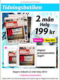 Di.se är en av sveriges största ekonomisajt (upp till 1 miljon unika besökare per vecka) och en av landets största mediesajter totalt sett. Tidningsbutiken Dagens Industri I 2 Manader For 199 Kr Fre Lor Milled