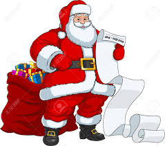 Santa claus brought a large bag of presents for children on new year. Vector Illustration Santa Claus With A Large Bag Of Gifts Reading Royalty Free Cliparts Vectors And Stock Illustration Image 92284188