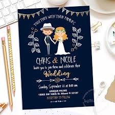 Modern Wedding Invitation Wedding Invitation Cartoon Wedding Invite Navy Wedding Invite Wedding Cartoon Couple Cartoon Digital Files Cartoon Wedding Invitations Navy Wedding Invitations Modern Wedding Invitations