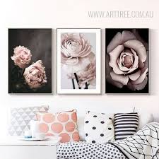Pink Roses Diy Wall Art Decor Ceiling Design Bedroom Audrey Hepburn Wall Art