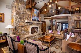 Mar 06, 2020 · the tv is situated across from the sofa so it's there for easy viewing but doesn't compete with the fireplace—making this a great option for designing a living room with a tv and a fireplace. Rustic Great Room With Stone Fireplace Hgtv
