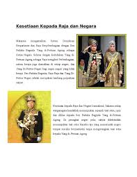 Ini terjadi di bawah kepemimpinan. Kesetiaan Kepada Raja Dan Negara