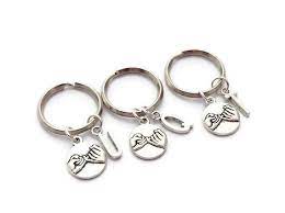 3 Best Friend Keychains Moving Away Gift Pinky Promise Etsy Friendship Jewelry Friend Jewelry 3 Best Friends
