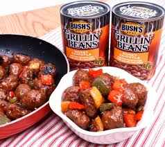 Glazed Baked Bean Chicken Meatballs Divas Can Cook Recipe Homemade Baked Beans Chicken Meatballs Baked Beans