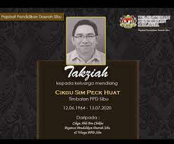 Pejabat pendidikan daerah sibu tingkat 6, wisma persekutuan, blok 3, lot 462, brooke drive pejabat pendidikan daerah sibu, sibu, sarawak, malaysia 96000. Ppd Sibu Hari Ini Kita Kehilangan Seorang Pegawai Yang Facebook