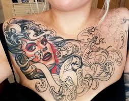 Healed Progress On Medusa Chest Piece By Dominic Holmes At Big Brain Tattoo Omaha Ne Imgur
