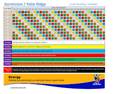 To determine the time/s that you will be affected, please view the schedule for your area. City Of Ekurhuleni On Twitter For Your Convenience Here Is The Loadshedding Schedule For The Germiston Palm Ridge Area Don T Forget To Do A Screenshot So You Can To Plan