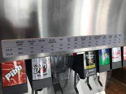 This Soda Fountain Displays Nutrition For Each Drink By Cup Size Soda Fountain Soda Diet Coke