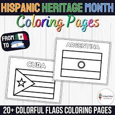 Celebrate Hispanic Heritage Month with 20+ Colorful Flags Coloring Pages |  Made By Teachers