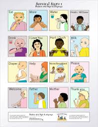 free baby sign language chart mini infant signing poster