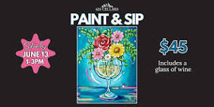Paint and Sip: Summer Flowers in a Wine Glass