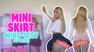 Aussie Girl Tries On School Skirts! || 4K, Petite, Blonde, Emalie