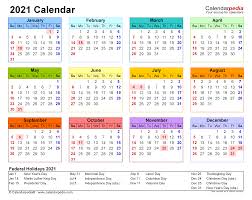 Nos calendriers sont libres de droits, peuvent être directement téléchargés et imprimés. 2021 Calendar Free Printable Excel Templates Calendarpedia