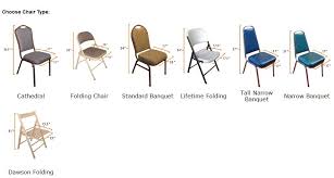 Table And Chair Comparison Charts Linens And Events