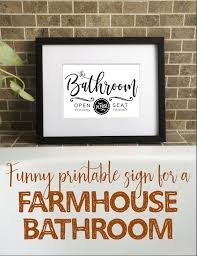 Farmhouse Bathroom Sign Printable Funny Bathroom Printable Etsy Bathroom Printables Bathroom Art Printables Farmhouse Bathroom