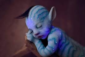 The avatar baby doll is a highly soft baby avatar made of pure silicone having rooted hair and blue hues with added details. Avatar Baby Doll Cute Or Creepy Curate Toys
