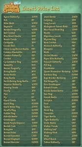 Acnh Insect Price List In 2020 Animal Crossing Fish Animal Crossing Funny Animal Crossing