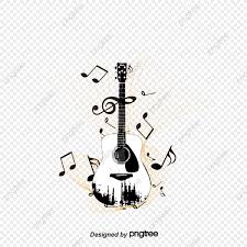 Vector Guitar And Musical Notes Music Clipart Guitar Note Png And Vector With Transparent Background For Free Download