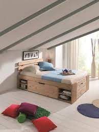 chambre sous les toits dix inspirations pour une optimisation parfaite lit double avec rangement lit rangement lit avec rangement integre