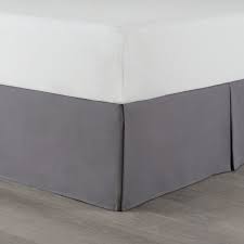Check out shopbeddings huge selection of bed skirts, including ruffled, tailored and pleated styles. Martex Pleated Microfiber Bed Skirt Queen Gray Walmart Com Walmart Com
