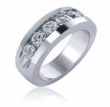 Hogan Round Channel Set Cubic Zirconia Mens Ring Wedding Band Rings Mens Wedding Bands Mens Wedding Rings Wedding Ring Bands