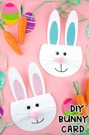 Finally, stick the decorated egg to the centre of the card. How To Make A Simple Easter Bunny Card Easy Easter Crafts Easter Kids Easter Crafts For Kids