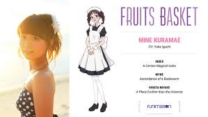 The most common fruits basket anime material is metal. Fruits Basket 2nd Season Anime Casts Yuka Iguchi As Mine Kuramae News Anime News Network
