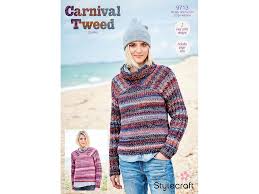 Sweaters In Stylecraft Carnival Tweed Chunky 9713