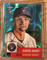 2022 Topps Chrome Platinum AARON ASHBY Rookie Aqua Lava Refractor #378  74/299 RC