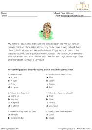 Free printable banner for classroom display. Literacy Reading Comprehension I Am A Tiger Worksheet Primaryleap Co Uk