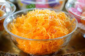Soft Select Focus Of Thai Dessert Foythong Cake Or Gold Egg Yolks Thread Cake Is A Dessert Of Thailand Stock Photo Picture And Royalty Free Image Image 62403358