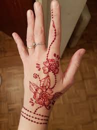 Red Colour Henna Design By Myself Henna Nails Henna Designs Mehndi Designs