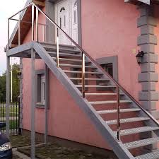 Wer jedoch seitenteile einbauen will oder muss, sollte diese noch vor den stufen setzen. Gerade Treppe Ban Inox Metallstruktur Gerade Stufen Metall Ohne Setzstufe