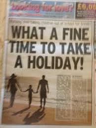 Article On Holidays In Term Time Looking For Love Kids Education Book Cover