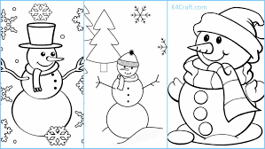 Your kid might be surprised to know that the first snowman dates back to as early as the middle ages, or even more. Free Printable Snowman Coloring Pages For Kids Kids Art Craft
