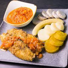 Fried Fish Tomato Sauce With Ground Provisions Recipe Fried Fish Recipes Seafood Recipes