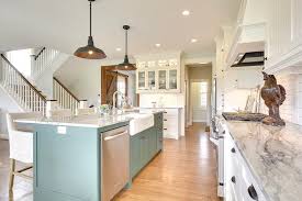 Unfortunately i didn't have quite enough. Green Blue Kitchen Island With Beadboard Trim Cottage Kitchen