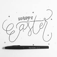 Easter brings fun, easter bring happiness, easter brings god's endless blessings, easter brings love and the freshness of spring. Happy Easter Easter Drawings Hand Lettering Cards Lettering