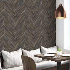 Inhome Wildwood Walnut Peel And Stick Wallpaper Lowes Com In 2021 Accent Walls In Living Room Accent Wall Bedroom Wood Accent Wall Bedroom
