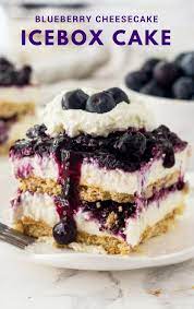 Blueberry Cheesecake Icebox Cake Recipe Blueberry Recipes Desserts Icebox Cake Recipes