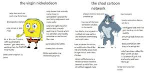 Virgin Nickelodeon Vs Chad Cartoon Network Virginvschad Nickelodeon vs cartoon network — смотреть в эфире. virgin nickelodeon vs chad cartoon