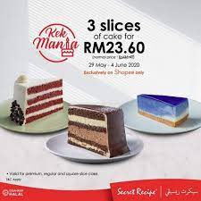Klik pada laluan bas untuk lihat panduan langkah demi langkah dengan peta, masa ketibaan secret recipe. 29 May 4 Jun 2020 Secret Recipe 3 Slices Of Cakes For Rm26 30 Promo Everydayonsales Com