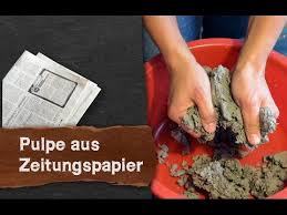 Pulpe Pappmache Aus Zeitungspapier Selber Machen Youtube Paper Mache Crafts Homemade Crafts Paper Clay