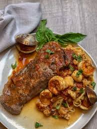 One of my favorite things to do during the summertime is to entertain family and friends. One Pan Surf And Turf Over Linguine Whatcha Cooking Good Looking