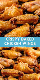 Crispy Baked Chicken Wings Recipe In 2021 Crispy Baked Chicken Crispy Baked Chicken Wings Baked Chicken Wings