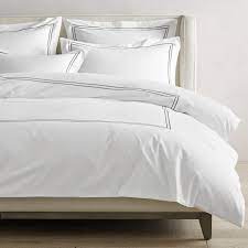 This is a very pretty and soft cover. Chambers Italian Hotel Embroidered Luxury Duvet Cover Shams Williams Sonoma