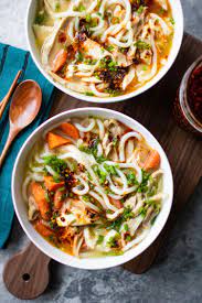 Miso Ginger Chicken Udon Soup Recipe Udon Soup Ginger Chicken Chicken Udon Soup