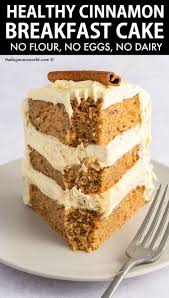 Cinnamon Breakfast Cake No Flour Or Eggs The Big Man S World Recipe Breakfast Cake Cinnamon Breakfast Healthy Sweets