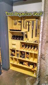 Tool Organizer Shelf Diy Garage Storage Workshop Storage Tool Organization